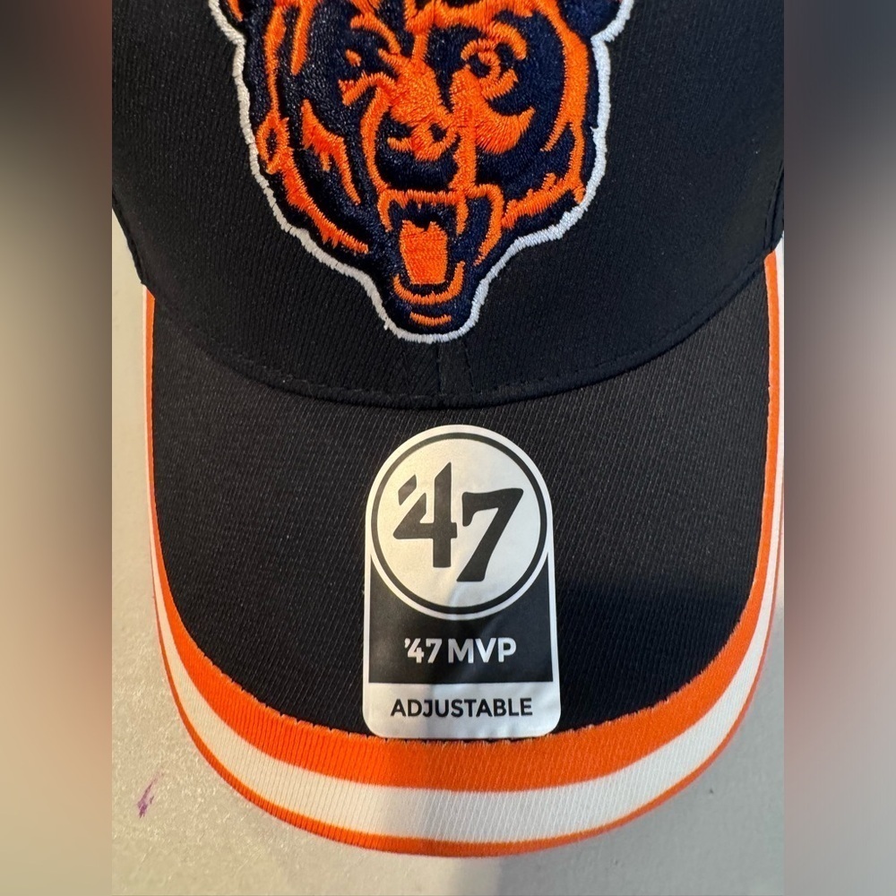 Men's 47 Brand Bears Navy Orange Adjustable Hat OSFA